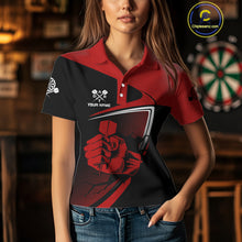 Load image into Gallery viewer, Custom Black And Red Dart Arrows Dart Shirts For Women Outfits Dart Team Jerseys NYN0064