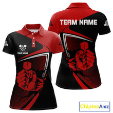 Load image into Gallery viewer, Custom Black And Red Dart Arrows Dart Shirts For Women Outfits Dart Team Jerseys NYN0064