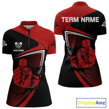 Load image into Gallery viewer, Custom Black And Red Dart Arrows Dart Shirts For Women Outfits Dart Team Jerseys NYN0064