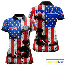 Load image into Gallery viewer, Grunge Eagle US Flag Pattern Custom Dart Shirt For Women, Dart Team Jerseys NYN0214