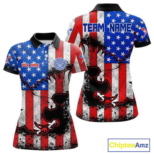 Grunge Eagle US Flag Pattern Custom Dart Shirt For Women, Dart Team Jerseys NYN0214