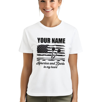 America And Darts T-Shirts Custom Dart Shirt For Men And Women, Darts For Gift NYN0217