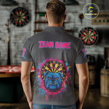 Load image into Gallery viewer, Custom Funny Bulldog Colorful Dartboard Darts Polo Shirt For Men Splatter Dart Jerseys NYN1826