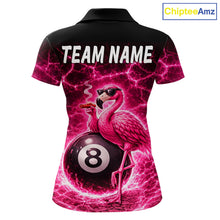 Load image into Gallery viewer, Thunder Pink Funny Flamingo Smokes Pool 8 Ball Women Billiard Shirt Custom Ball Billiard Team Attire NYN2612