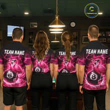 Load image into Gallery viewer, Thunder Pink Funny Flamingo Smokes Pool 8 Ball Men Billiard Shirt Custom Ball Billiard Team Attire NYN2612