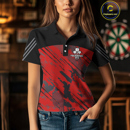 Multi-Color Dartboard Custom Polo & 1/4 Zip Dart Shirt For Women, Dart Team Jerseys NYN0220