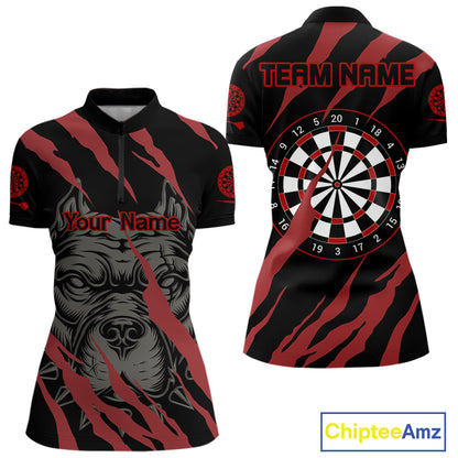 Red Scratch Bulldog Dart Shirt Custom Dart Team Shirt For Men, Dart Jerseys NYN0221