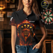Load image into Gallery viewer, Dartboard Flame Lion Dart Shirts Custom Dart Team Shirt For Women, Dart Jerseys NYN0224