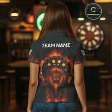 Load image into Gallery viewer, Dartboard Flame Lion Dart Shirts Custom Dart Team Shirt For Women, Dart Jerseys NYN0224