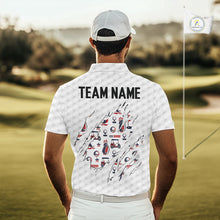Load image into Gallery viewer, USA 250Th Anniversary Mens Golf Polo Shirt Custom White Golf Ball Pattern Patriotic Golf Tops NYN3392