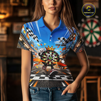 Personalized Racing Darts Winner Jersey For Women Custom Funny Darts Team Shirt Darts Gifts NYN5106