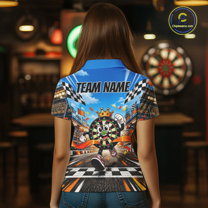 Personalized Racing Darts Winner Jersey For Women Custom Funny Darts Team Shirt Darts Gifts NYN5106