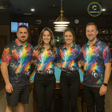 Load image into Gallery viewer, Custom Colorful Smoke 8 Ball Men's Billiard Shirts Personalized Skull Billiard Team Attire NYN2331