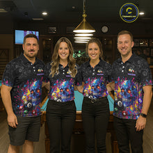 Load image into Gallery viewer, Dripping Splatter Billiard 8 Ball Shirts For Women Personalized Skull Billiard Team Attire NYN2332