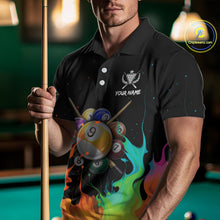 Load image into Gallery viewer, Splatter Paint Men's Billiard Ball Shirt Personalized 8 Ball Cue Billiard Team Shirt NYN2335