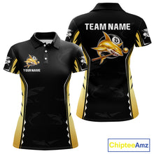 Load image into Gallery viewer, Funny Gold Shark Ball 8 &amp; Cue Billiard Shirts For Women Personalized Billiard Attire Gifts NYN2341