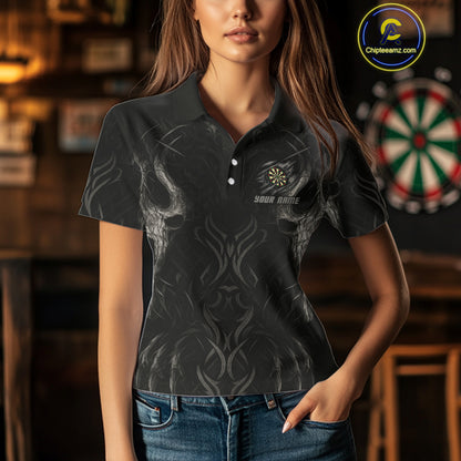 Custom Women's Dart Shirt - Team Jersey With Name | Silver Dart Arrow For Dart Players NYN0434