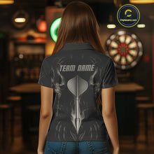 Load image into Gallery viewer, Custom Women&#39;s Dart Shirt - Team Jersey With Name | Silver Dart Arrow For Dart Players NYN0434