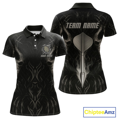 Custom Women's Dart Shirt - Team Jersey With Name | Silver Dart Arrow For Dart Players NYN0434