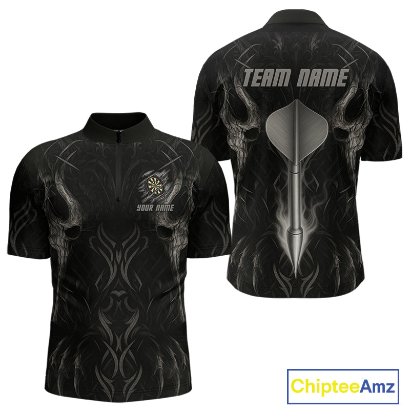 Custom Men's Dart Shirt - Team Jersey With Name | Silver Dart Arrow For Dart Players NYN0434