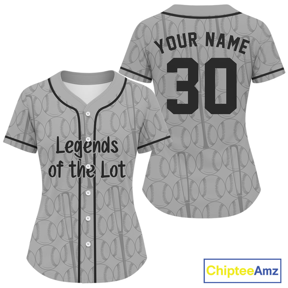 Legend Of The Lot Women's Retro Baseball Jersey Custom  Shirt For Baseball Fans NYN0911