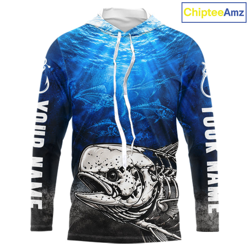 Personalized Skeleton Mahi Mahi Fishing Tournament Shirt Custom Name Fishing Jersey Fisherman Gift NYN4713