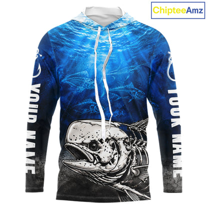 Personalized Skeleton Mahi Mahi Fishing Tournament Shirt Custom Name Fishing Jersey Fisherman Gift NYN4713