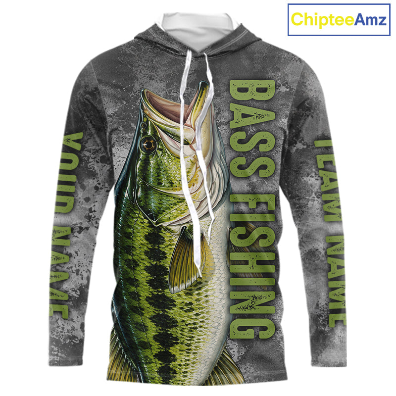 Custom Bass Fishing Tournament Shirt Vintage Fishing Jersey Custom Name Bass Fishing Long Sleeve Apparel NYN4720
