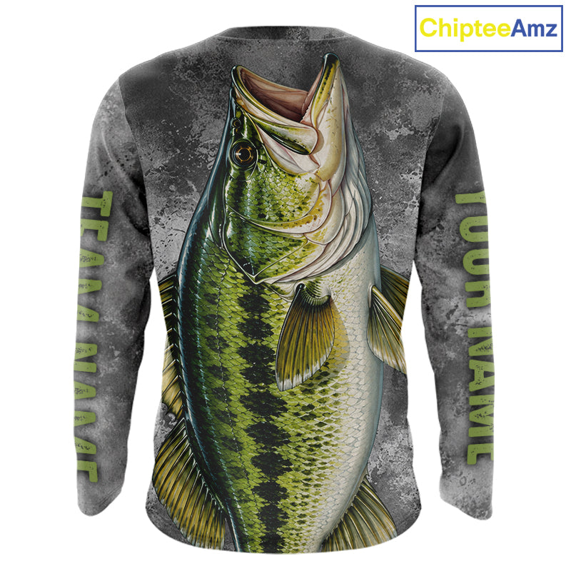 Custom Bass Fishing Tournament Shirt Vintage Fishing Jersey Custom Name Bass Fishing Long Sleeve Apparel NYN4720