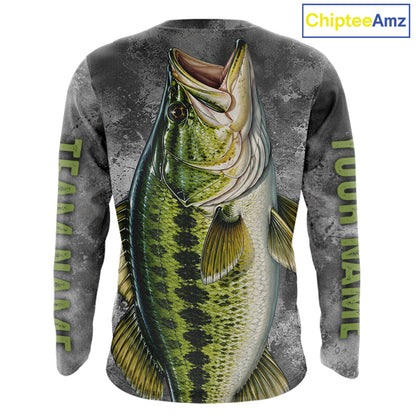 Custom Bass Fishing Tournament Shirt Vintage Fishing Jersey Custom Name Bass Fishing Long Sleeve Apparel NYN4720