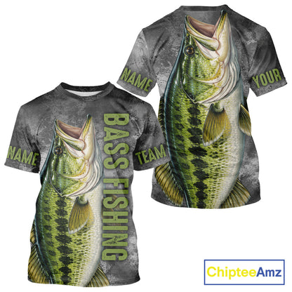 Custom Bass Fishing Tournament Shirt Vintage Fishing Jersey Custom Name Bass Fishing Long Sleeve Apparel NYN4720