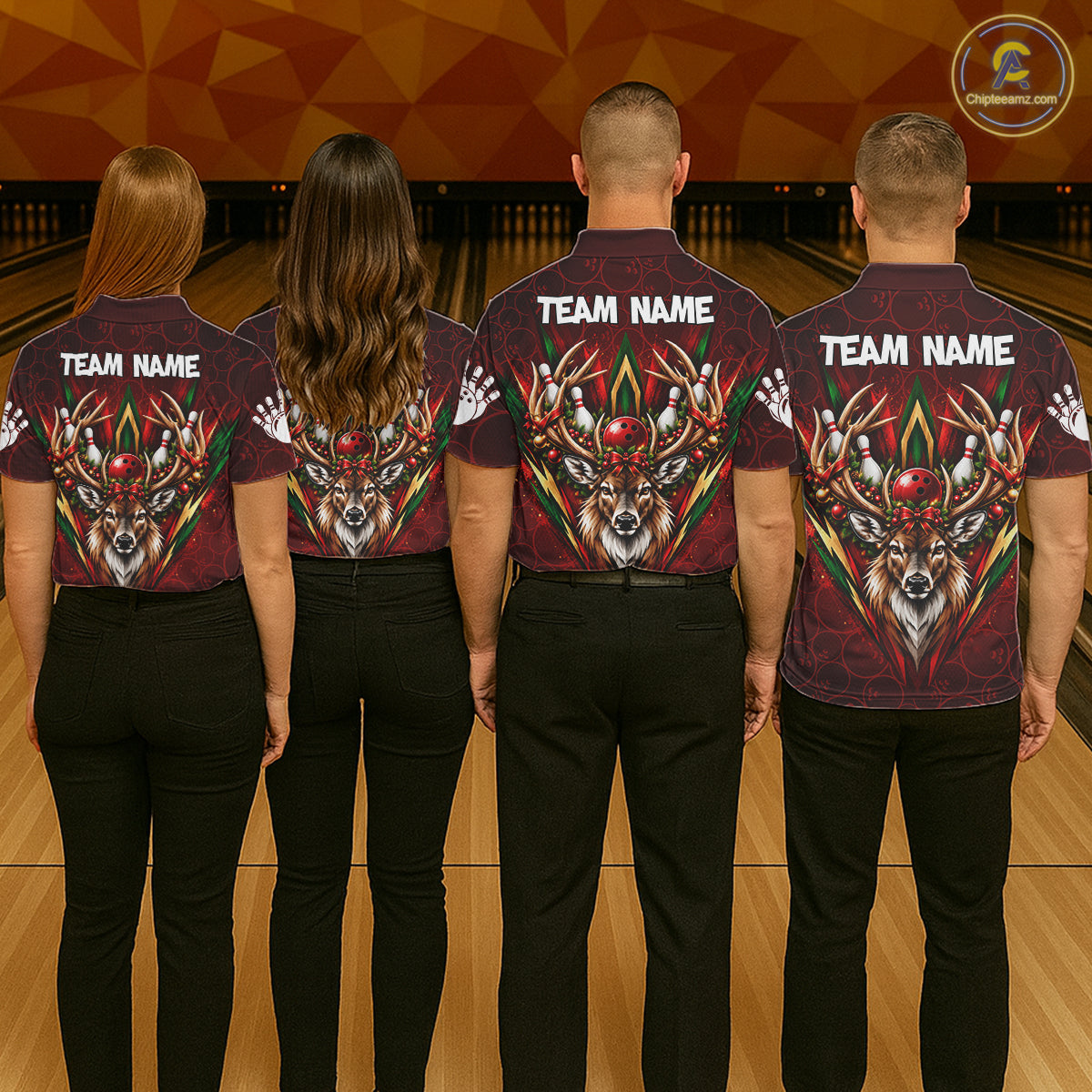 Personalized Reindeer Bowler Shirt For Women Merry Christmas Bowling Ball Shirt Bowler Gifts NYN5114
