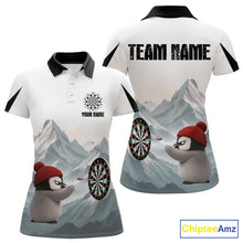Load image into Gallery viewer, Cold Fierce Penguin Duo Play Darts Women Darts Polo Shirt Personalized Name For Darters NYN2356