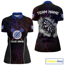 Load image into Gallery viewer, Custom Lightning And White Smoke Dartboard Dart Shirts For Women, Dart Team Jerseys NYN0074