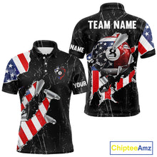 Load image into Gallery viewer, Black Stars 8 Ball Pool Men Billiard Team Shirt Personalized Polo &amp; 1/4-Zip Billiard Gifts NYN2381