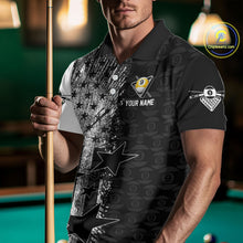 Load image into Gallery viewer, US Flag Grunge 9 Ball Pool Men Billiard Team Shirt Personalized Polo &amp; 1/4-Zip Billiard Gifts NYN2380