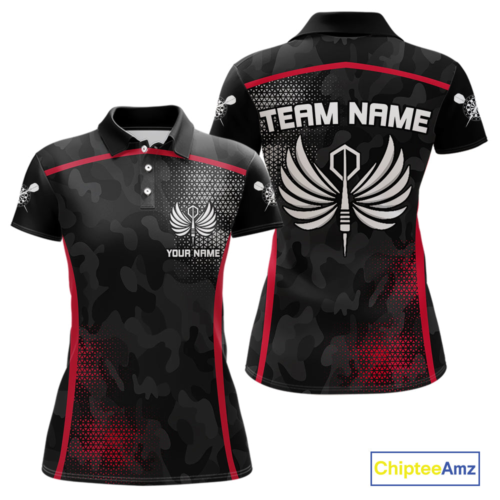Custom Wings Dart Arrow Triangles Halftone Dart Shirts For Woen, Dart Team Jerseys NYN0080