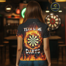 Load image into Gallery viewer, Custom Fire Skull Multi-Flame Dartboard Dart Shirts For Women, Dart Team Jerseys NYN0087
