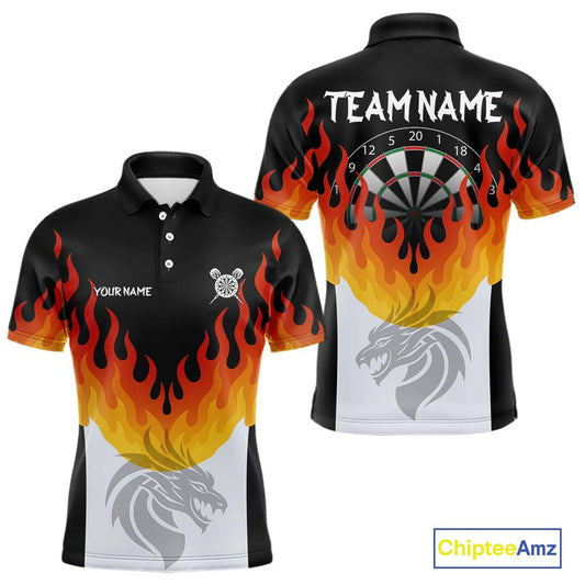 Dragon Fire Flame Dartboard Custom Dart Shirt For Men, Dart Team Jerseys NYN0090