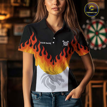 Load image into Gallery viewer, Dragon Fire Flame Dartboard Custom Dart Shirt For Women, Dart Team Jerseys NYN0090