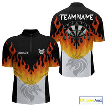 Load image into Gallery viewer, Dragon Fire Flame Dartboard Custom Dart Shirt For Men, Dart Team Jerseys NYN0090
