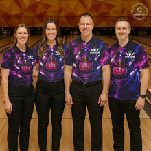 Load image into Gallery viewer, Funny Cowboy Bowling Ball Shirts For Women Custom Galaxy Tornado Bowling Team Jerseys NYN3414
