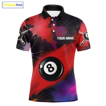 Load image into Gallery viewer, Grunge Paint Splatter Pink Ball 8 Billiard Shirts For Men Personalized Billiard Attire Gifts NYN2789