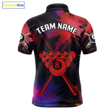 Load image into Gallery viewer, Grunge Paint Splatter Pink Ball 8 Billiard Shirts For Men Personalized Billiard Attire Gifts NYN2789