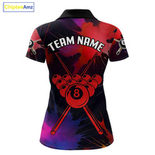 Load image into Gallery viewer, Grunge Paint Splatter Pink Ball 8 Billiard Shirts For Women Personalized Billiard Attire Gifts NYN2789