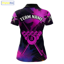 Load image into Gallery viewer, Grunge Paint Splatter Pink Ball 8 Billiard Shirts For Women Personalized Billiard Attire Gifts NYN2789