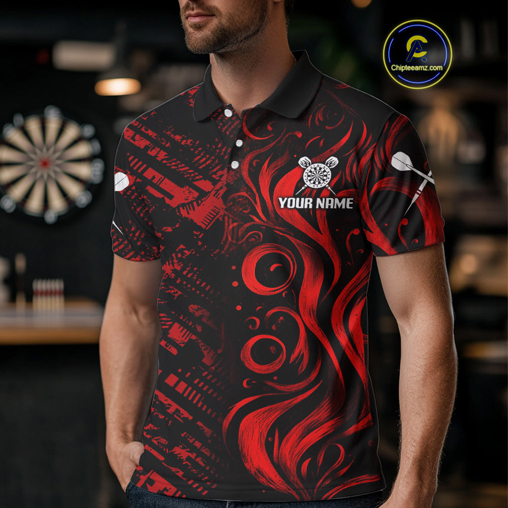 Grunge Style Dart Arrows Custom Red Dart Shirt For Men, Dart Team Jerseys NYN0103