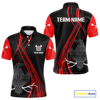 Custom Red Lines Celtic Raven Dart Arrows Dart Shirt For Men, Dart Team Jerseys NYN0105