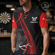 Load image into Gallery viewer, Custom Red Lines Celtic Raven Dart Arrows Dart Shirt For Men, Dart Team Jerseys NYN0105