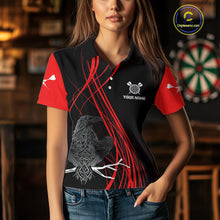Load image into Gallery viewer, Custom Red Lines Celtic Raven Dart Arrows Dart Shirt For Women, Dart Team Jerseys NYN0105